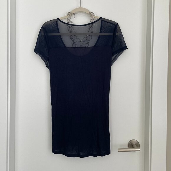 INC Studded Navy Dressy T-Shirt Round Neck Short Sleeve Lightweight Top XL - Picture 4 of 4